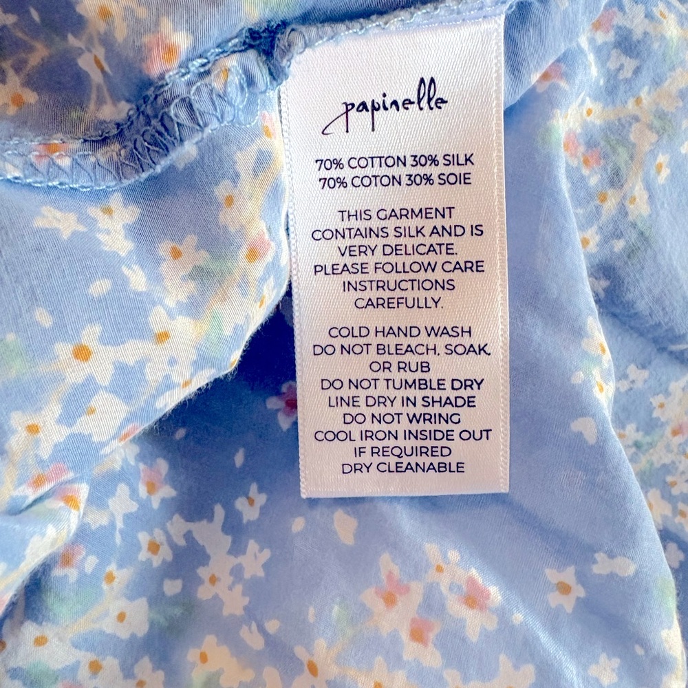 Papinelle Nightgown Floral Sz Small - Picture 5 of 5